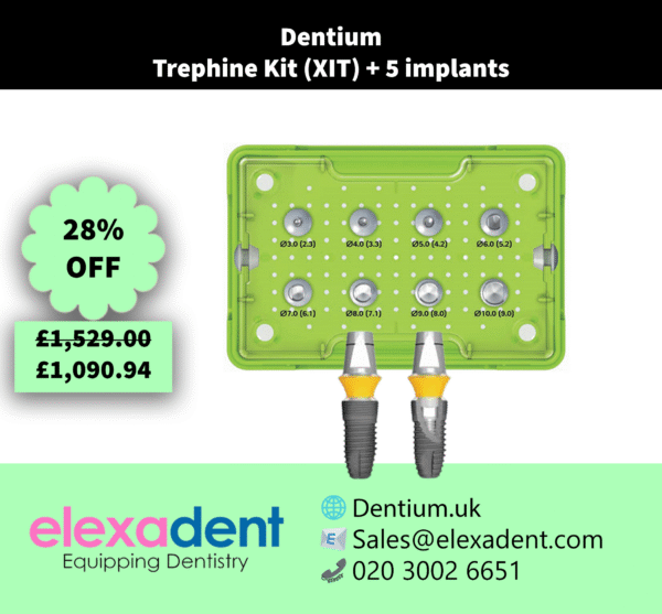 XIT Trephine Kit (XIT) + 5 implants