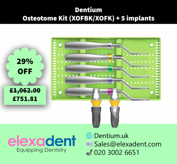 XOFBK Osteotome Kit (XOFBK/XOFK) + 5 implants