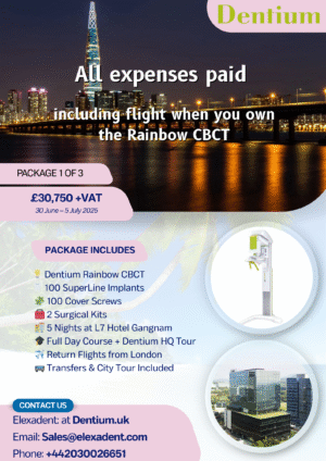 Package 1 – KS0: Dentium Rainbow CBCT + Korea Course Experience